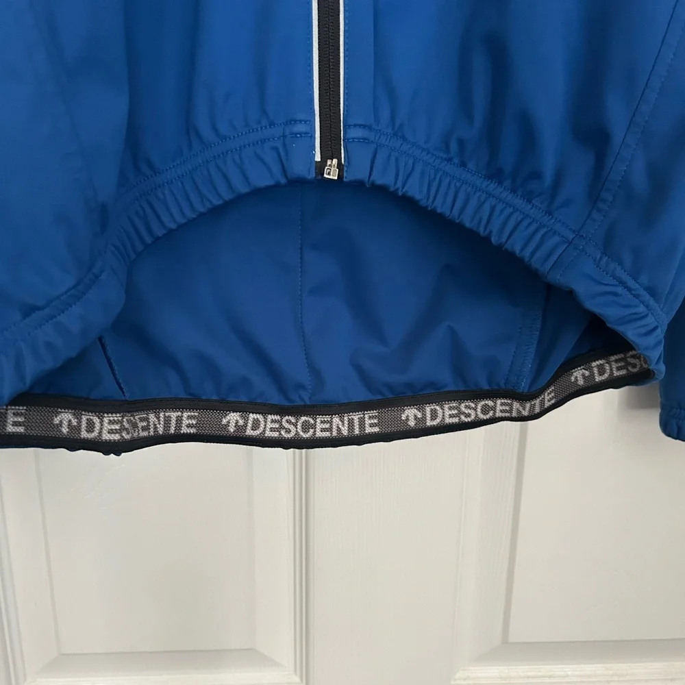 Descente Blue‎ Hooded Windbreaker Jacket Mens Size M